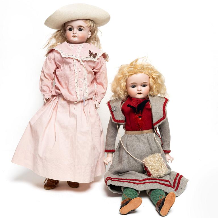 Dolls, 2 pcs, including Kling 377, Germany, early 20th century.