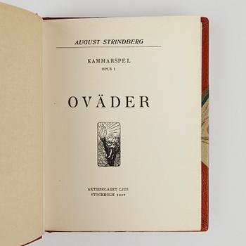 BÖCKER, 5 vol, "August Strindberg Kammarspel", bla "Brända tomten", Stockholm 1907-09.