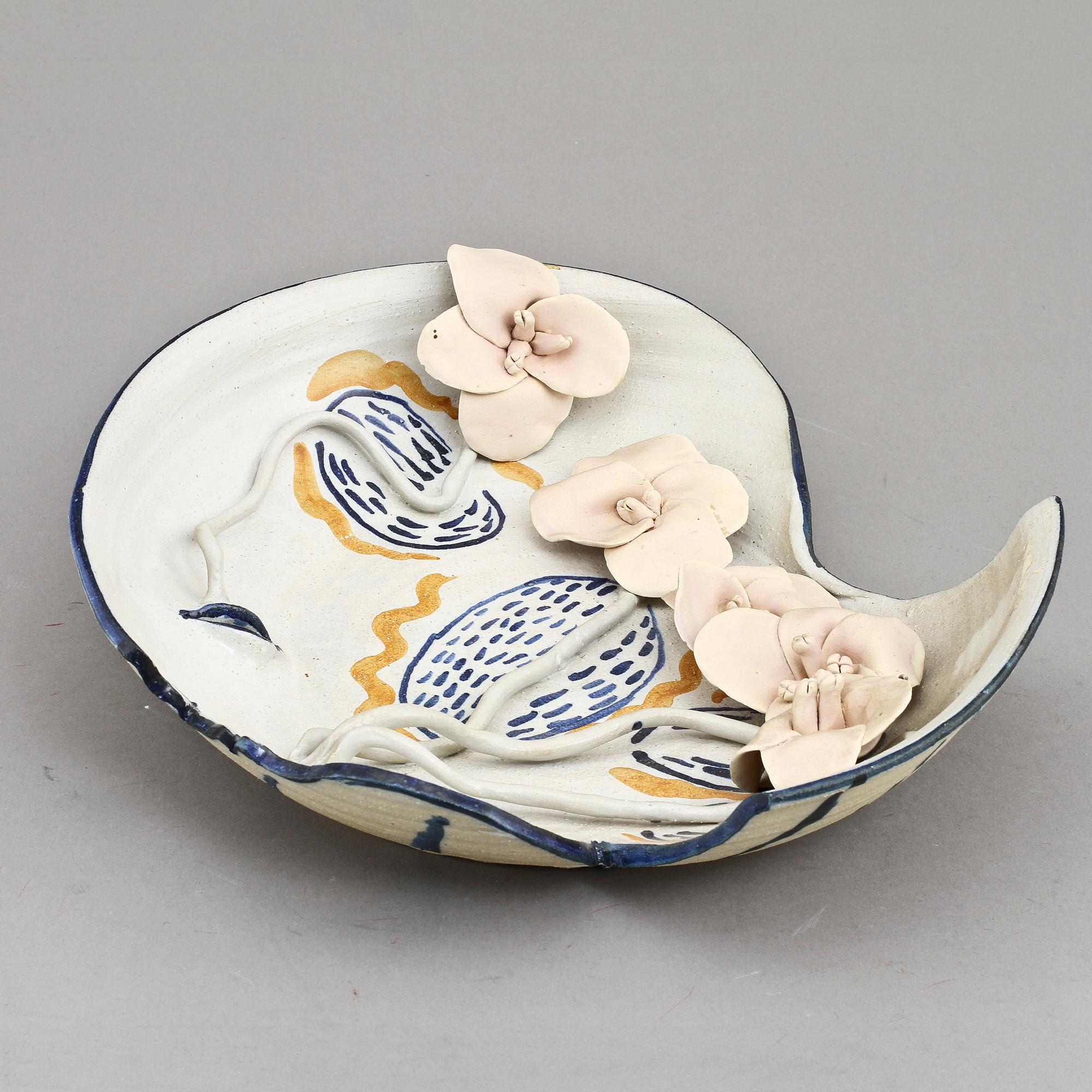 HERMAN FOGELIN, stengods, väggrelief, sign.