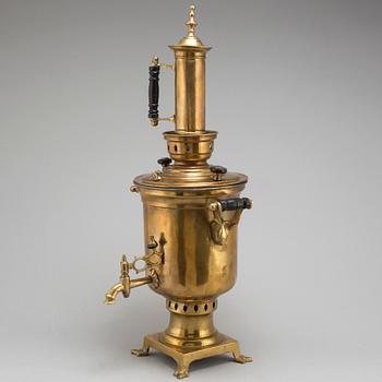 A circa 1900 Russian brass samovar.