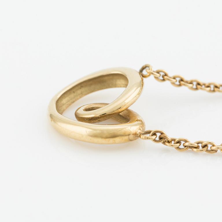 Georg Jensen, pendant with chain in 18K gold, contemporary.