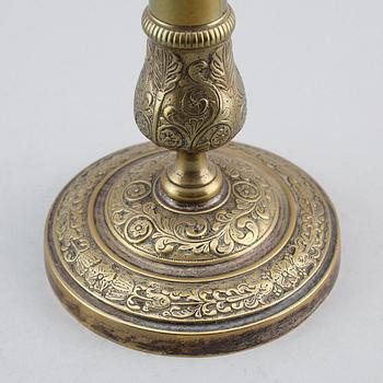 LJUSSTAKE, mässing, empire, 1800-talets första hälft.