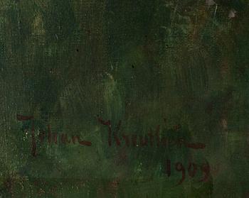 JOHAN KROUTHÉN, olja på duk, signerad och daterad 1909.
