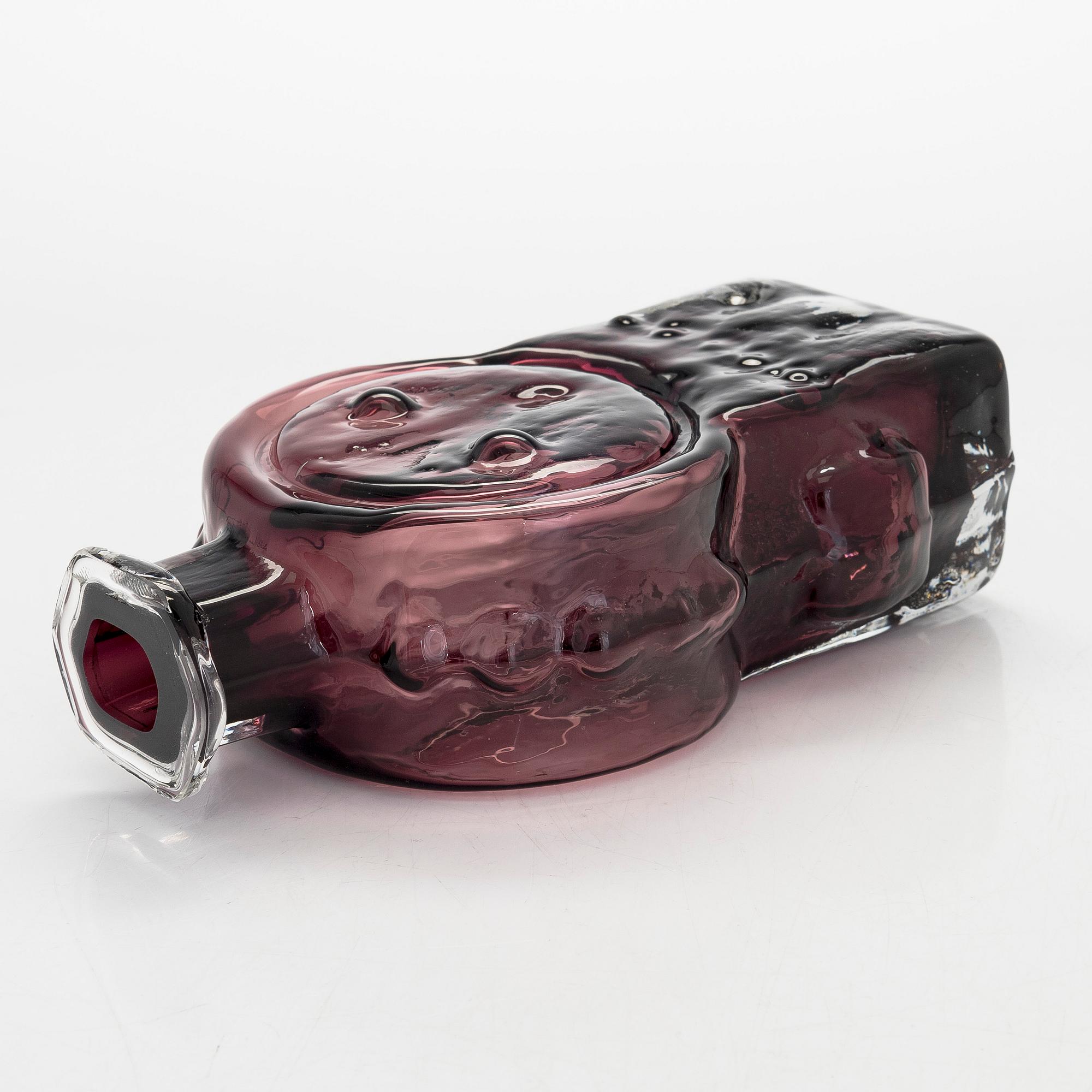 Helena Tynell, vas, "Ahkeraliisa", signerad atelier, Riihimäen Lasi o.y. Helena Tynell.