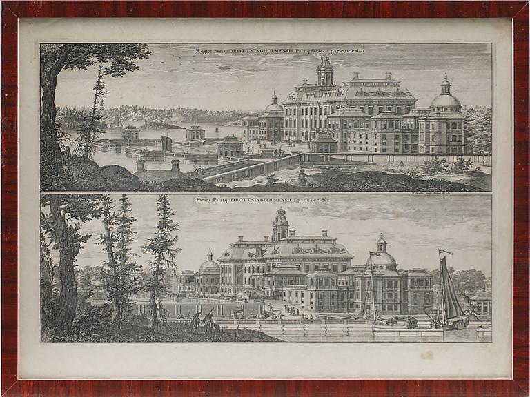 KOPPARSTICK, 6 st, ur Suecia Antiqua et Hodierna, 1800-tal.