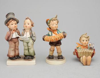 FIGURINER, 6 st, porslin, MJ Hummel, Goebel, 1900-tal.