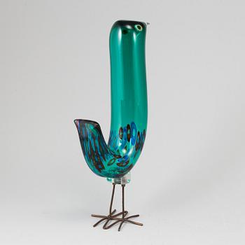 ALESSANDRO PIANON, a "Pulcino" glass bird, Vistosi, Murano, Italy 1960's.