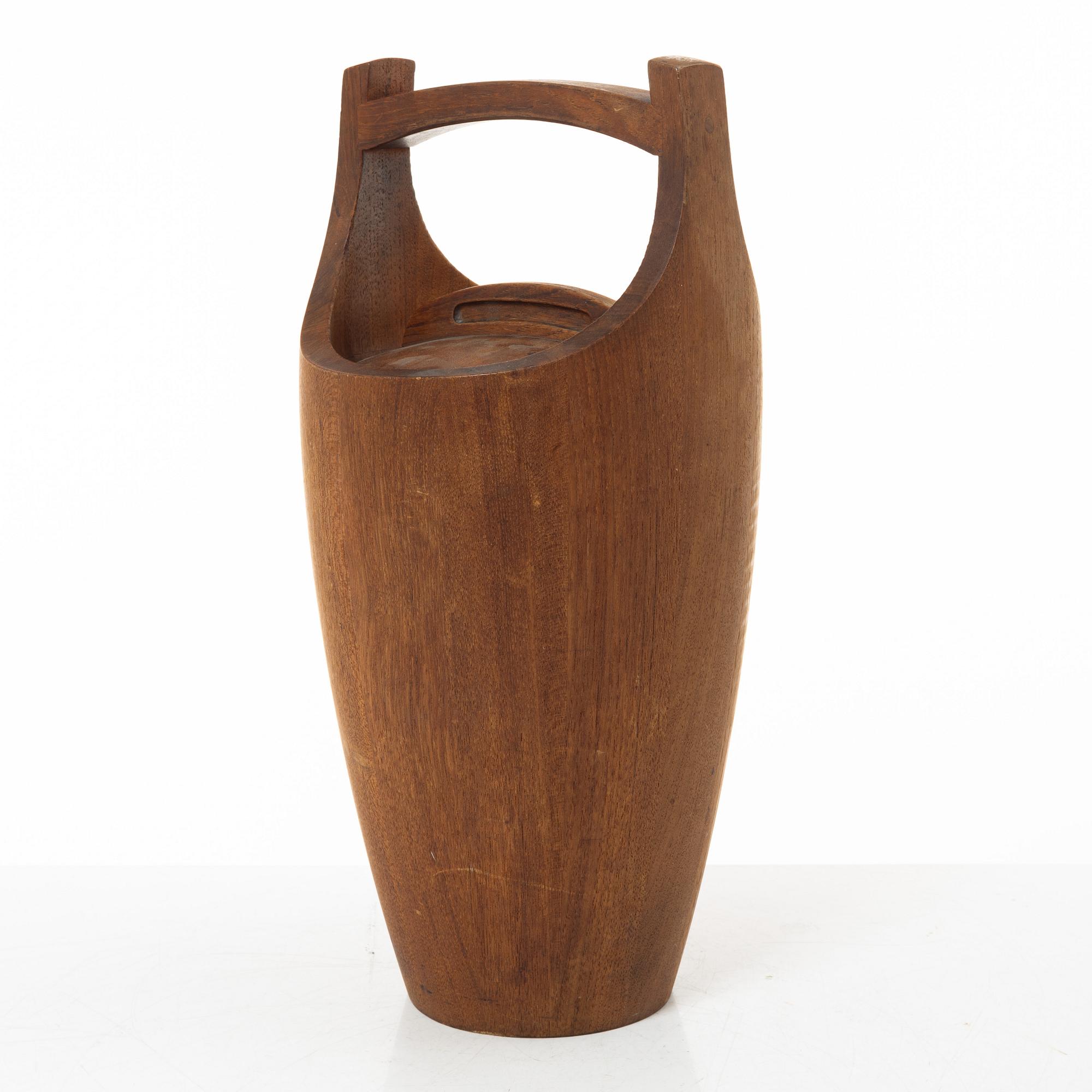Jens Quistgaard, a 'Congo' teak ice bucket, Denmark, 1960's.