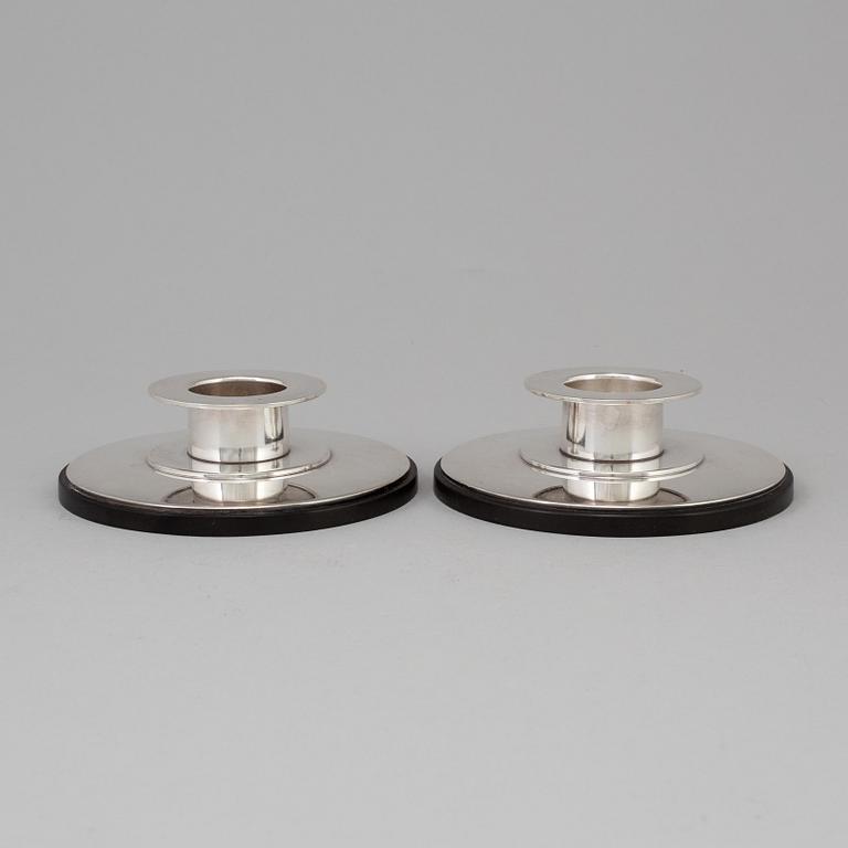 A pair of Danish EPNS ATLA candlesticks.