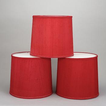 BORDSLAMPOR, 3 st, Carl Fagerlund, Orrefors, 1900-talets andra hälft.