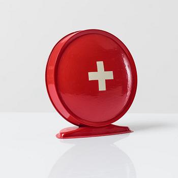 Martin Wickström, painted metal alarm clock, signed MW and dated -97.