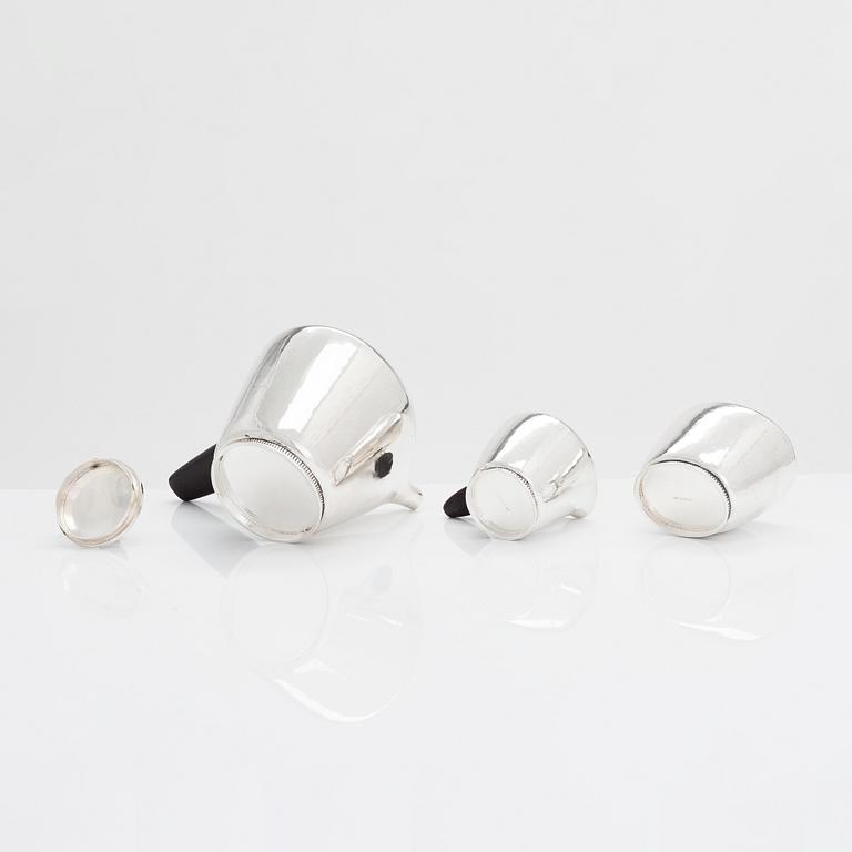 Hannes Niemi, a 3-piece silver hot chocolate/ coffee set, Helsinki 1955.