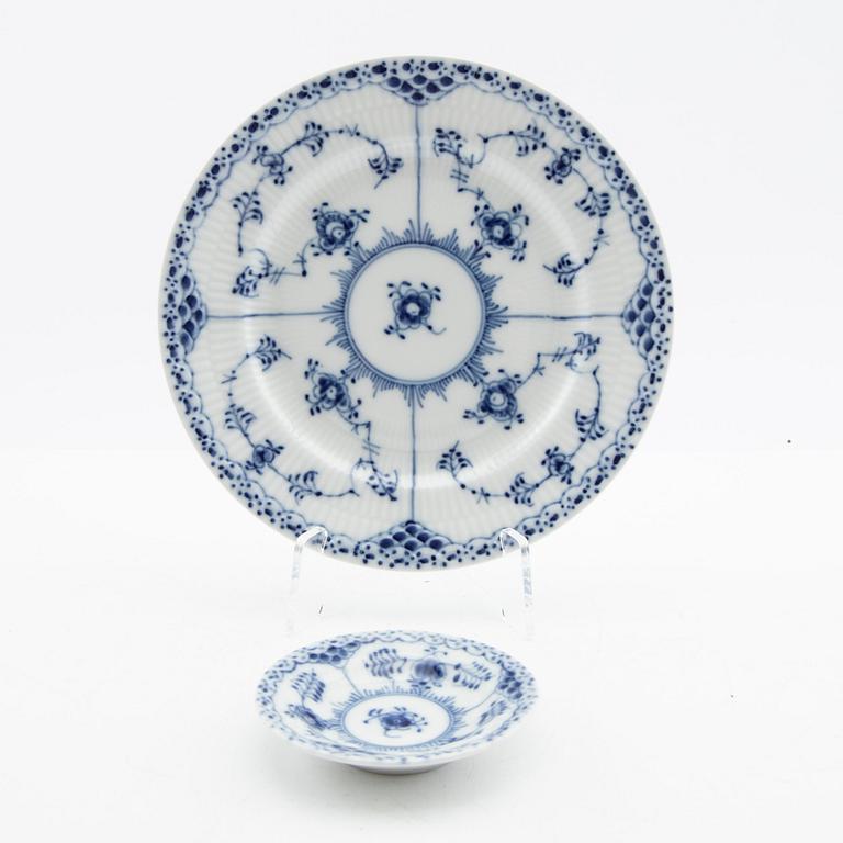 Royal Copenhagen, tea and coffee service, 40 pieces, porcelain, "Blue Fluted", Denmark.