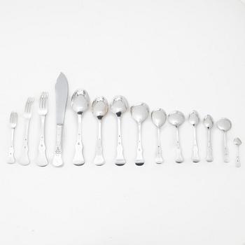 A Danish silver cutlery set, model 'Old Danish', Cohr, Swedish import mark (101 pieces).