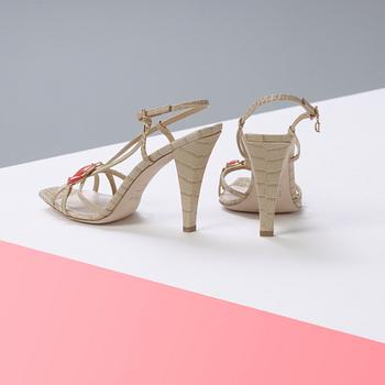 CHRISTIAN DIOR, sandaletter, "Piedra", storlek 42.