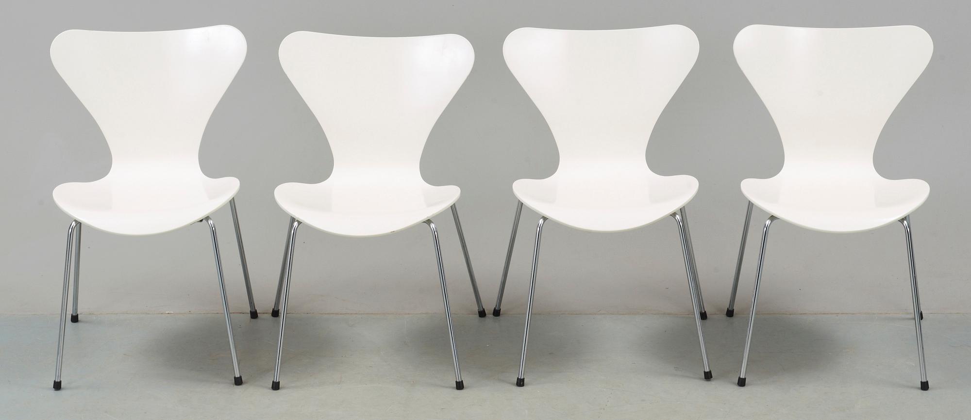 STOLAR, 4 st, "Sjuan", Arne Jacobsen, Fritz Hansen.