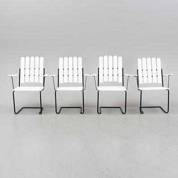 A set of four "A2" garden chairs by Artur Lindqvist for Grythyttan, second half of the 20th century.