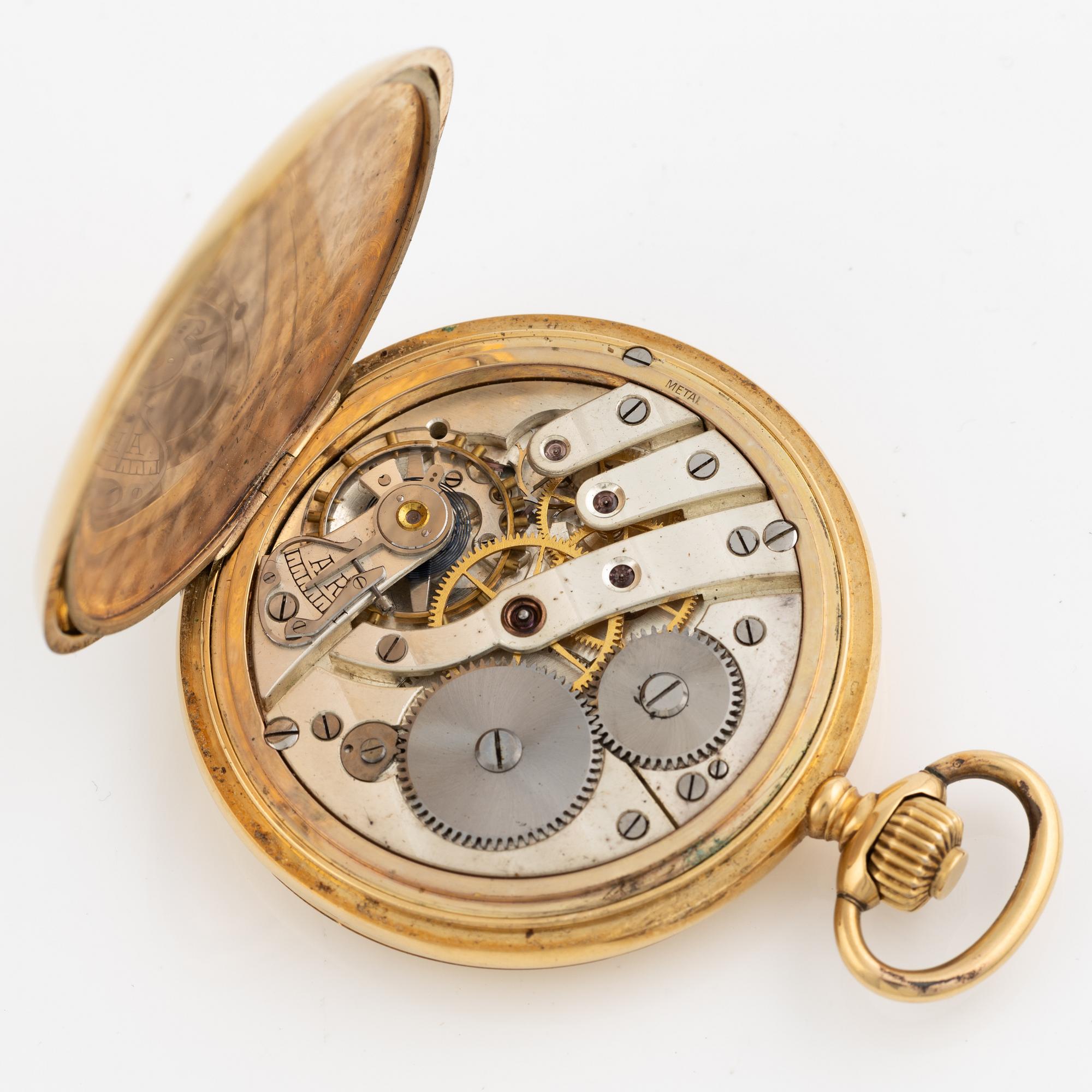 Pocket watch, hunter, 51.5 mm.