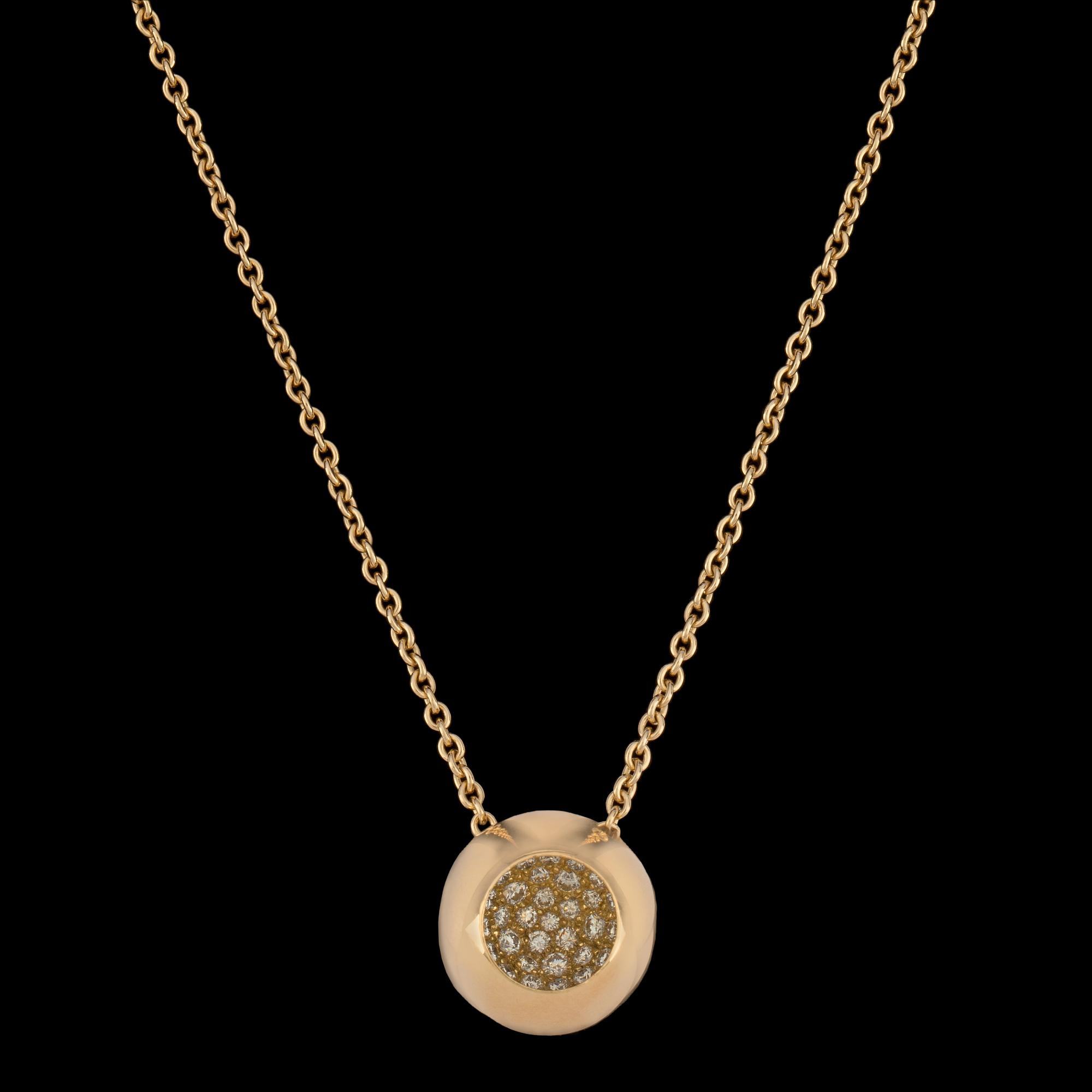 GEORG JENSEN, hänge, design Jaqueline Rabun, 'The Cave collection' med briljantslipade diamanter, tot. 1.04 ct.