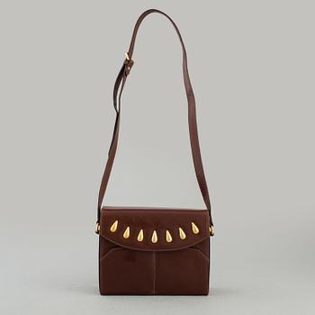 ESCADA, a brown leather handbag.