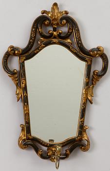 A pair of mirror sconces, Baroque style, 20th century.