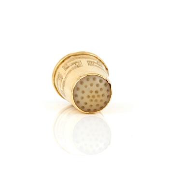 FINGERBORG, guld 18K, Jacob Engelberth Torsk, Stockholm 1872. Vikt ca 2 gram.