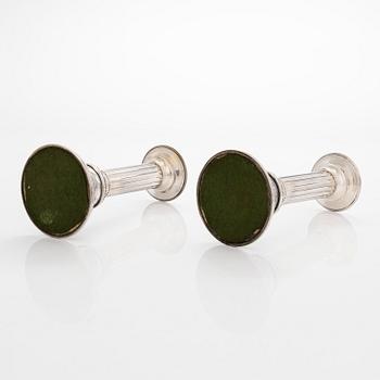 A pair of silver candlesticks, Kultateollisuus, Turku 1973.