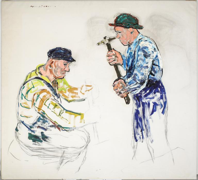 ALBIN AMELIN, olja på duk, ej signerad.