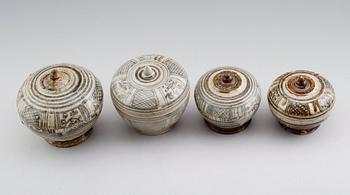 LOCKDOSOR, 4 st, stengods, Sawankholok, Thailand, 1400-tal.