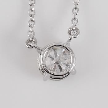 COLLIER, 18K vitguld och diamant tot ca 0.91 ct.