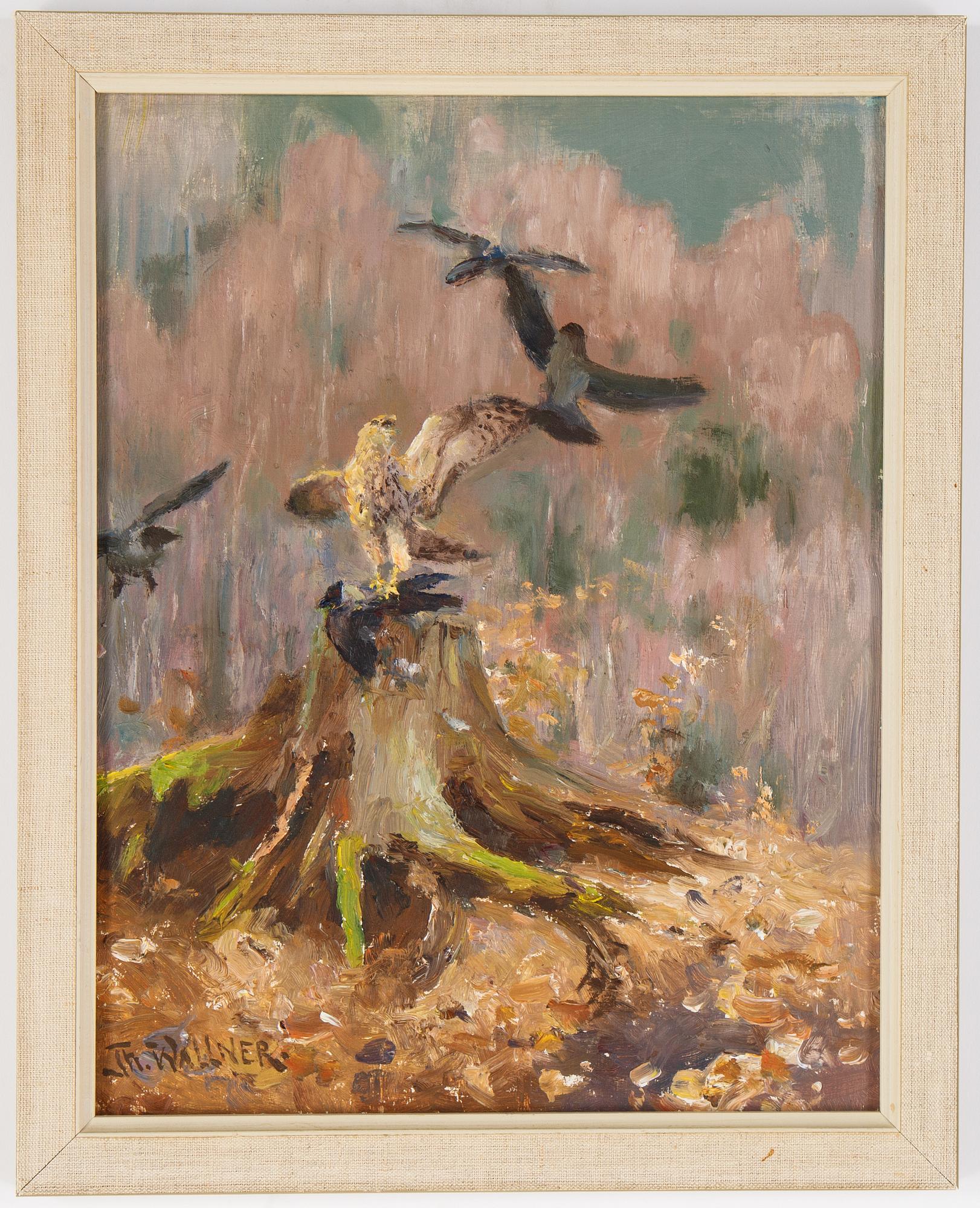 Thure Wallner, oil on panel, signed.