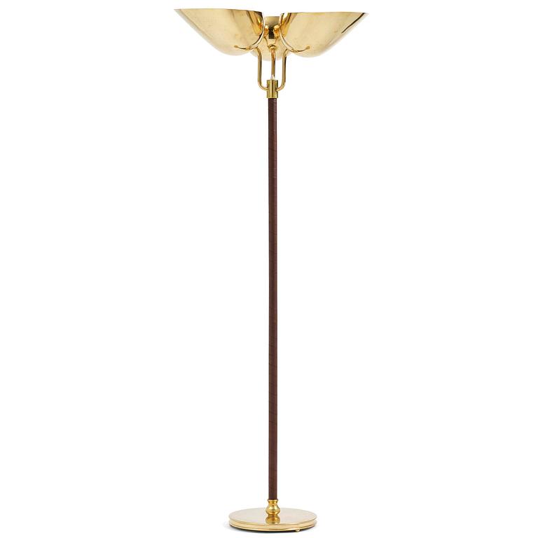 Carl-Axel Acking, a brass floor lamp model "2645", Bröderna Malmströms Metallvarufabrik, Malmö, 1940s-50s.