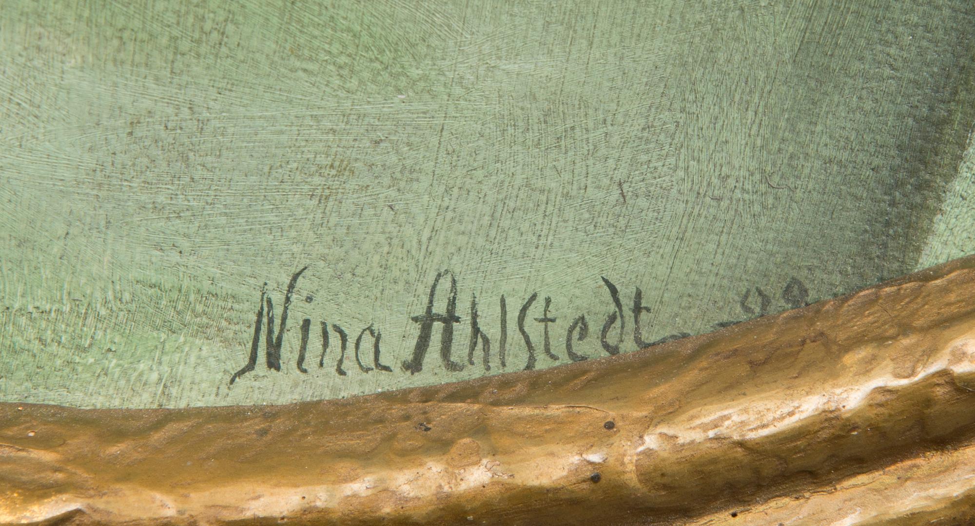 oil on canvas laid on board, signed Nina Ahlstedt and dated -98.