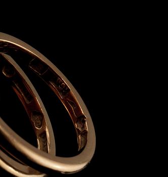 RINGAR, 2 st, 18k guld, svenska stämplar, 1930-tal. Vikt 6 g.