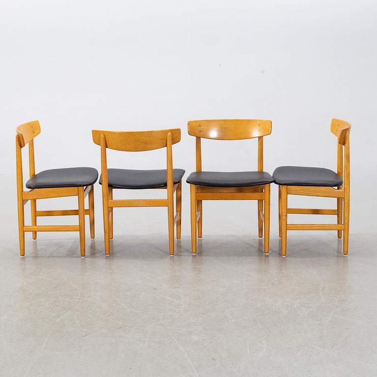 BØRGE MOGENSEN, four chairs, for Karl Andersson och Söner, second half of the 20th century.