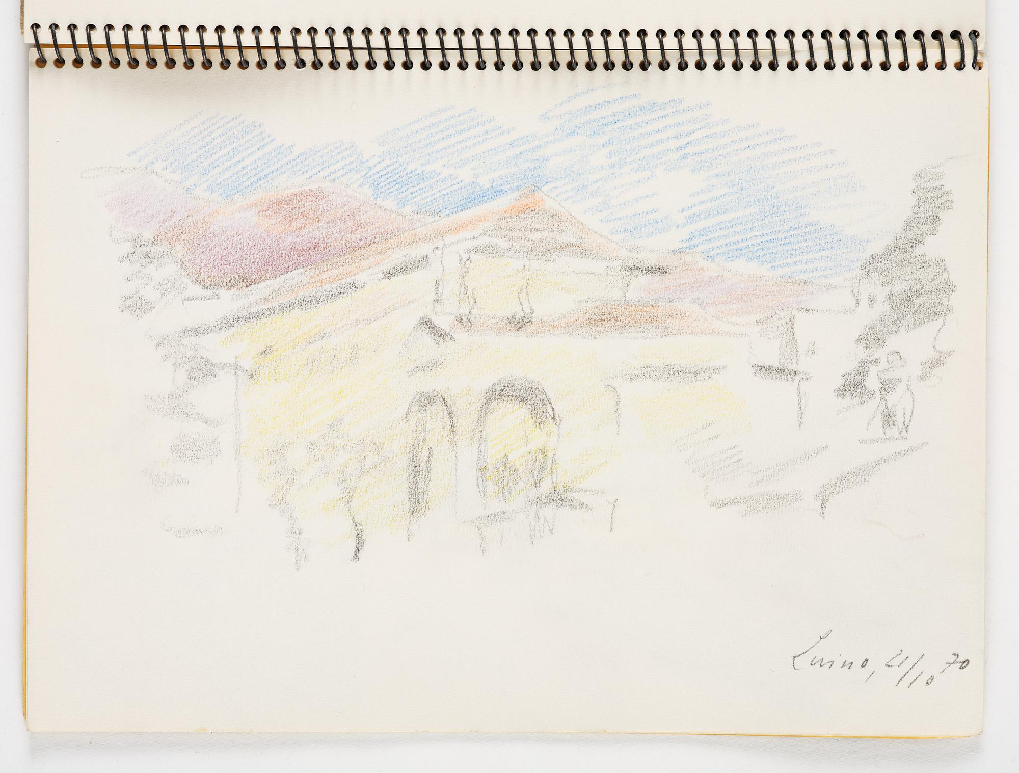 Lotte Laserstein, 4 skissböcker med blyertsteckningar.