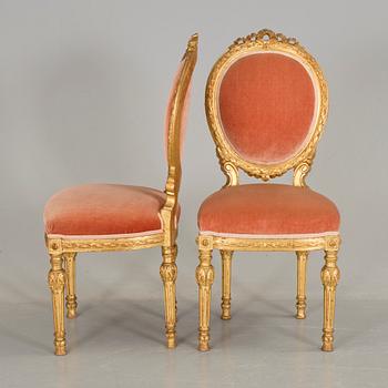 STOLAR, ett par, Louis XVI-stil, omkring 1900.