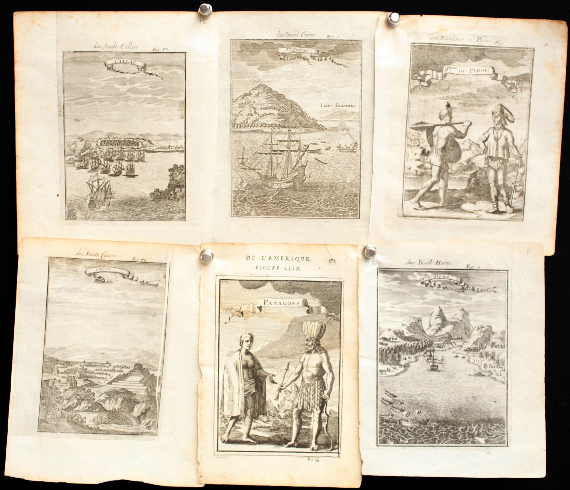 GRAFISKA BLAD, 6 st, Mallet, 1600-talets slut.