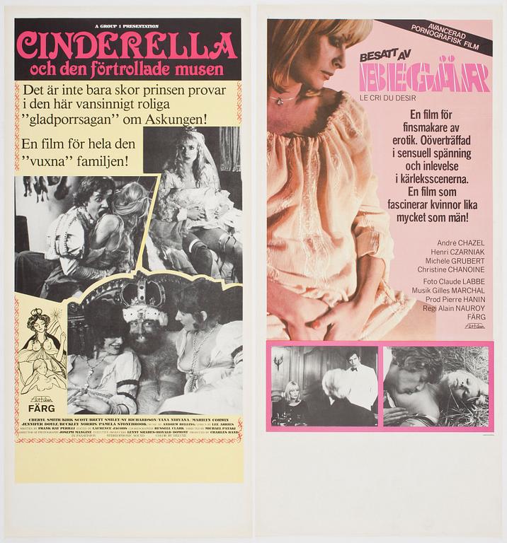 FILMAFFISCHER, 10 st,  stolpaffischer, 1970-tal.