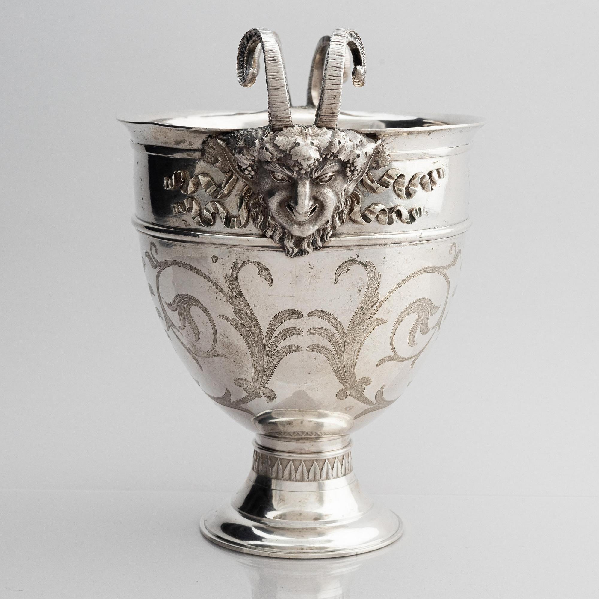 A pair of Swedish 18th century silver wine coolers, marks of Pehr Zethelius, Stockholm 1793.