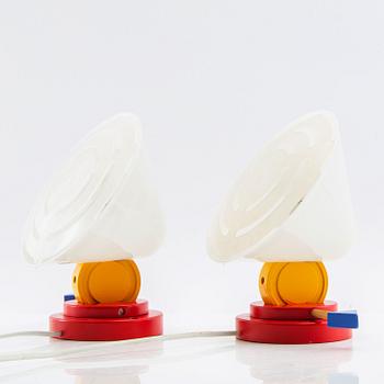 Ettore Sottsass, Wall lamps, a pair, "Stoja", IKEA, 1980s.
