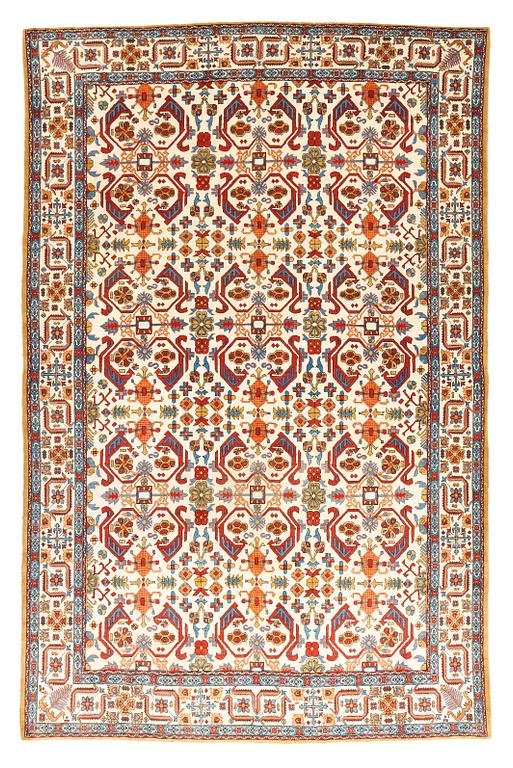 Matto, semi-antique Qum, ca 342,5 x 222 cm.