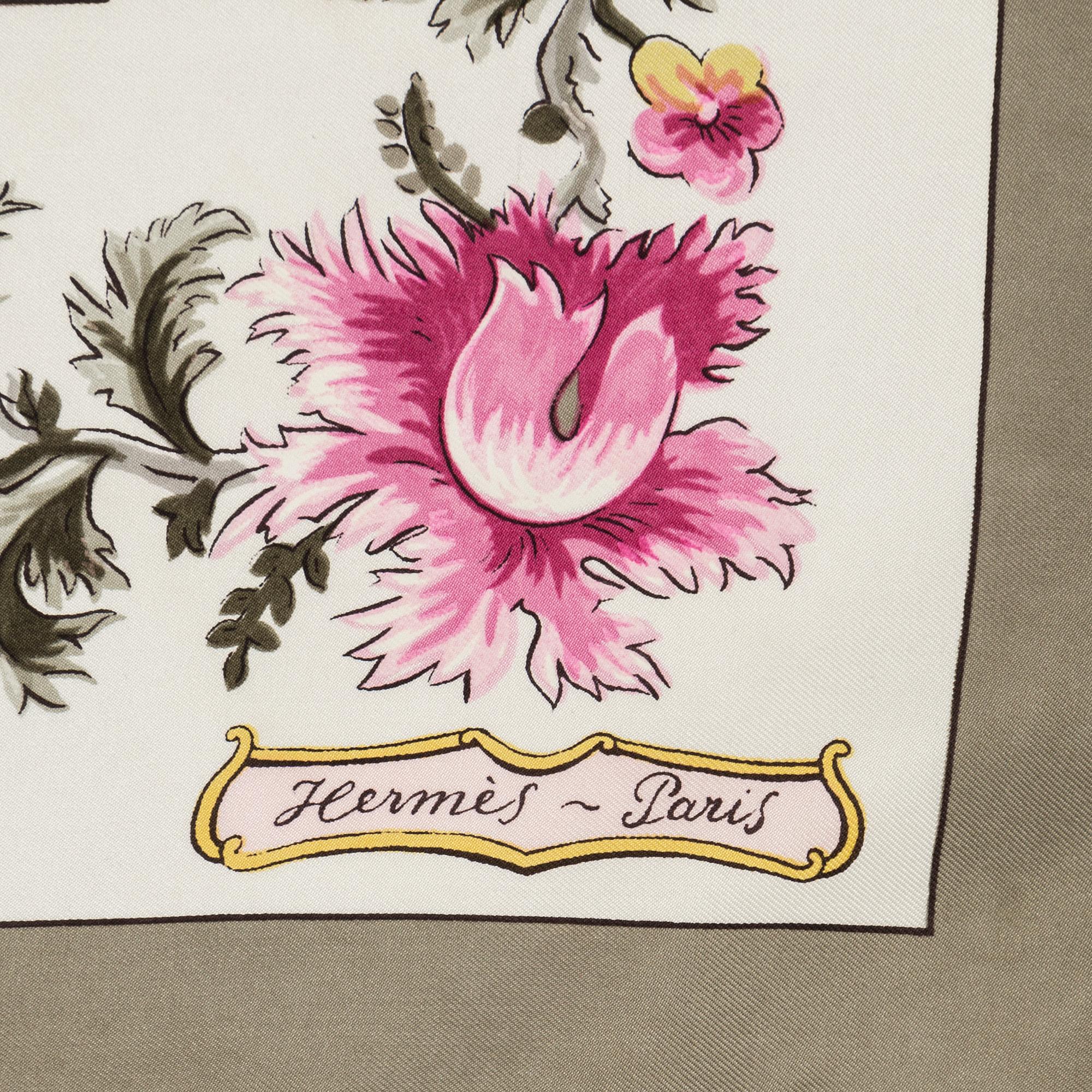 HERMÈS, scarf, "Les Jardiniers du Roy".