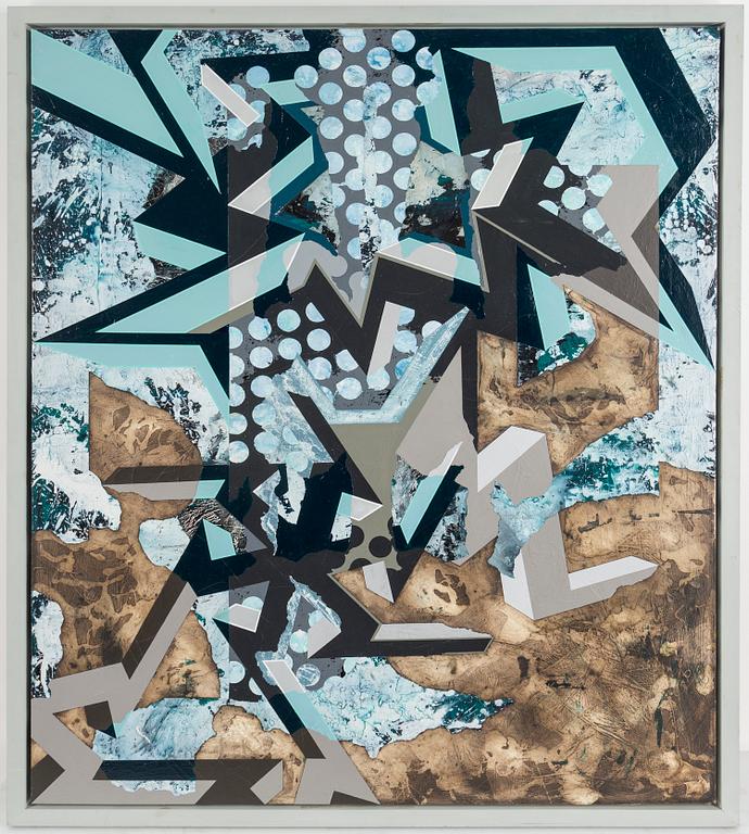 HENRIK SAMUELSSON, oil and mixed media on canvas, signed verso.