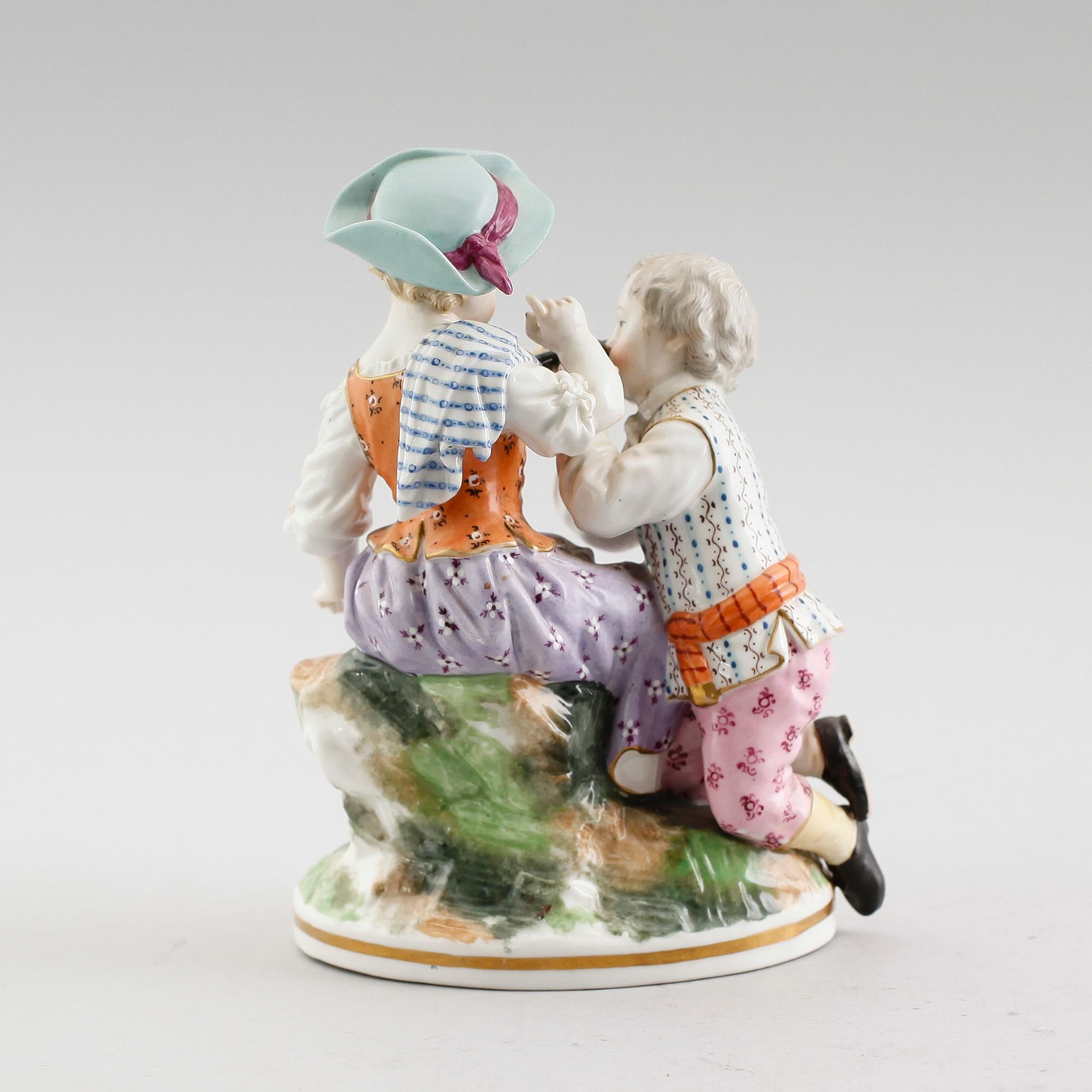 FIGURGRUPP, porslin, Berlin, 1900-talets första hälft.