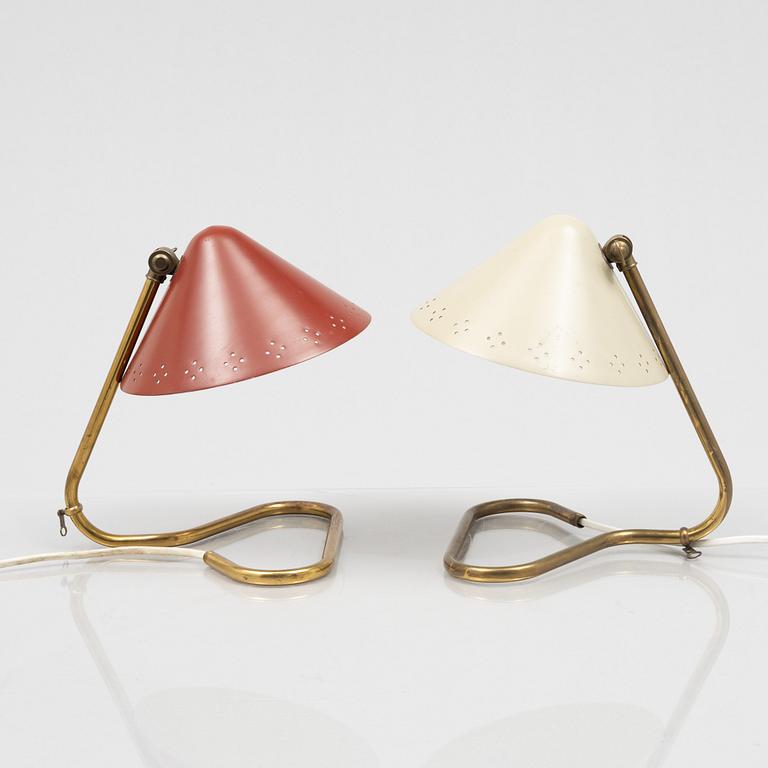 Erik Wärnå, a pair of table lamps, Sweden, 1950's.