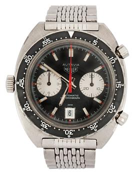 796. HEUER, 'Autavia' automatisk, kronograf, stål, ca 1970-tal.