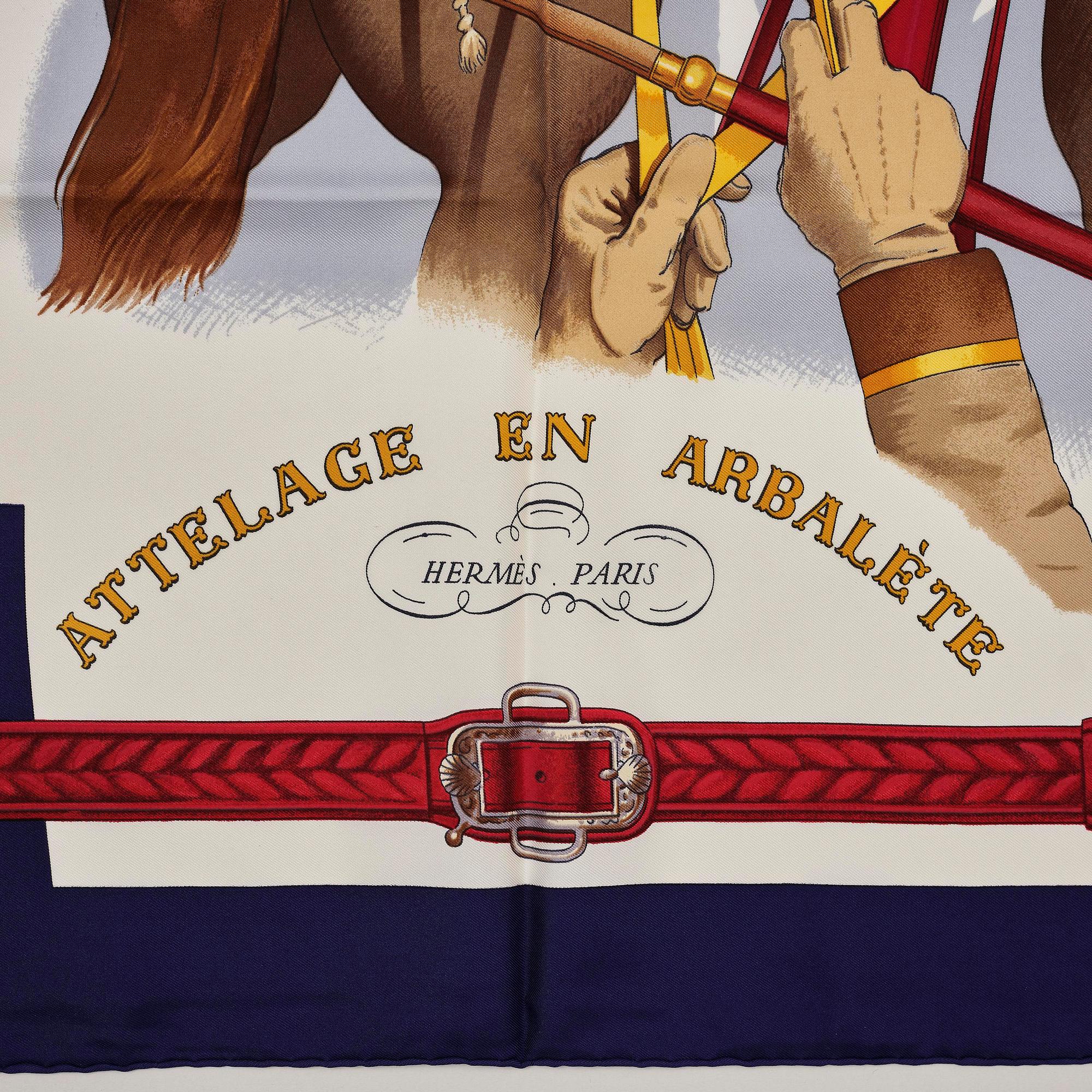Hermès, scarf, “Attelage en Arbalète”.