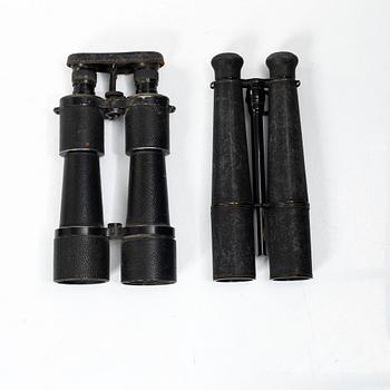 Kikare 2 st, Carl Zeiss Jena DE 10x50 samt en fransk 1800-talskikare.