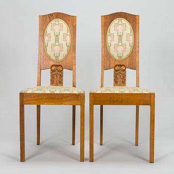 A set of four Jugend style chairs, early 20th century.